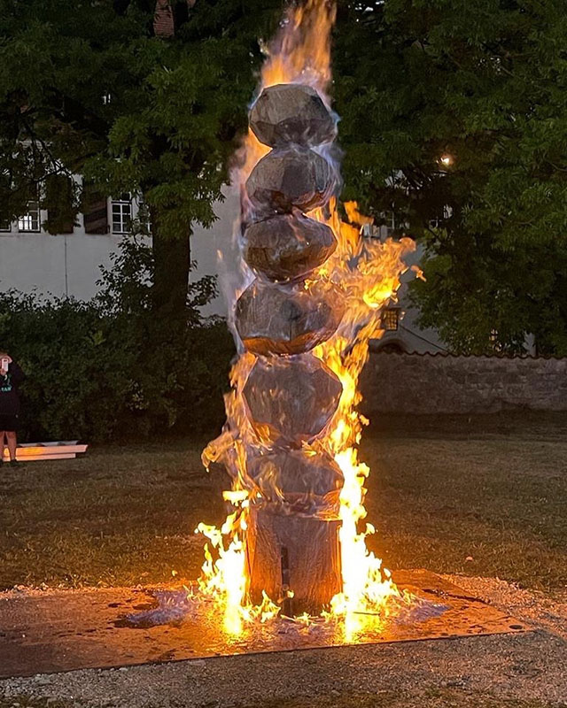 Verbrennung der „Ballance", 2023, Heidenheim an der Brenz