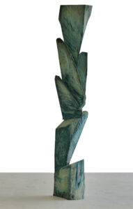 Karl Manfred Rennertz, Grüne Figur, Bronze, ca. 2010 cm